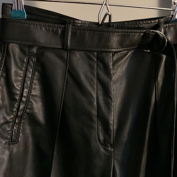 Babaton Women’s Mayne Pant Faux Leather Black Size 8 - Picture 4 of 8